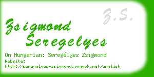 zsigmond seregelyes business card