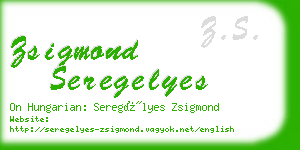 zsigmond seregelyes business card